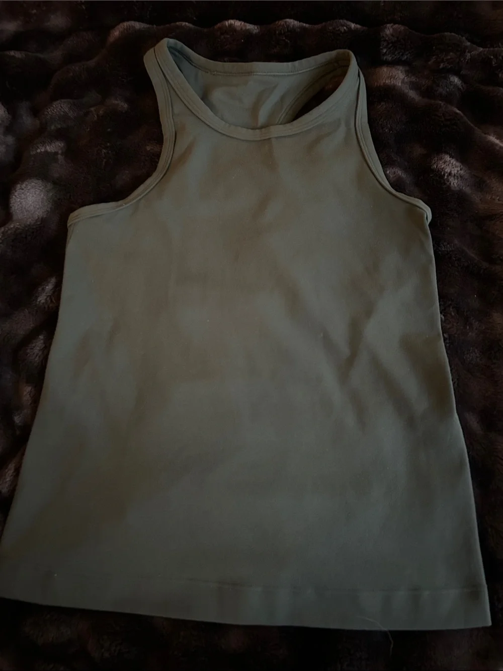 Women's Lulu Lemon Olive Green Racerback Tank Top